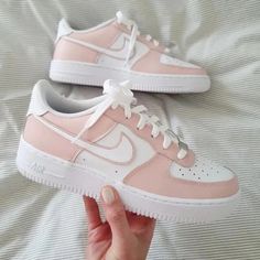 Pink Nike Air, Trendy Shoes Sneakers, Dr Shoes, Custom Air Force 1