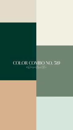 the color combo no 519 is shown in shades of green, beige and brown