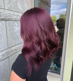 Maroon Hair Burgundy Wine, Dark Magenta Hair Burgundy, Dark Red Hair Color Burgundy Purple Fall, Mulberry Hair Color, Burgundy Hair Plum Purple, Burgundy Hair Color, Dark Purple Red Hair Burgundy, Purple Burgundy Hair, Bright Burgandy Hair