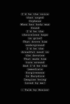 a poem written in black and white with the words i'd be the voice