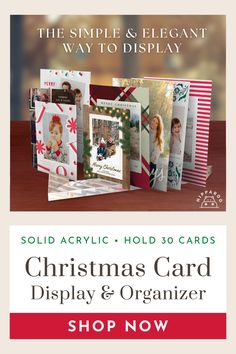 the christmas card display and organizer is on sale