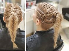 Viking Updo Hairstyles, Httyd Hairstyles, Norse Braids, Viking Hairstyles, Teenage Girl Hairstyles, Waterfall Braid Hairstyle, Waterfall Hairstyle, Hair Job