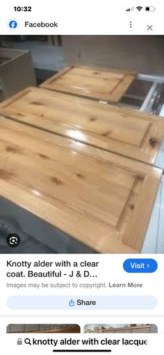 an image of a counter top made out of wood