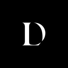 the letter d is made up of two letters in black and white, with one smaller letter