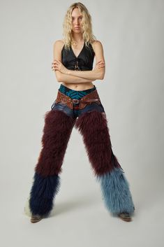 Assless Chaps Womens, Chaps Outfit Women, Fringe Outfit Western, Assless Chaps Outfit, Jolyne Cosplay, Denim Chaps, Cowgirl Halloween Costumes, Boy Snaps Pic, Cowboy Chaps