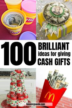 the words brilliant ideas for giving cash gifts