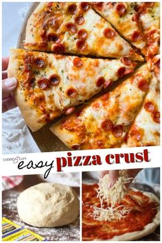 easy pizza crust recipe with cheese and pepperoni