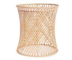 a wicker basket is shown on a white background, with the bottom section cut off