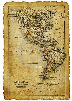 an old map of the americas