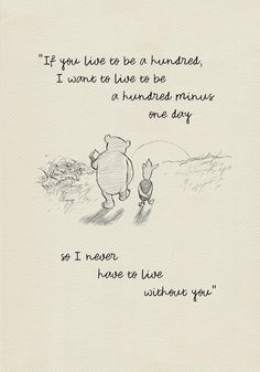 winnie the pooh and piglet from winnie the pooh, written in black ink