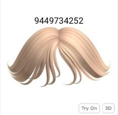 Roblox Codes Hair, Roblox Hair Id, Blonde Hair Roblox, Brown Hair Roblox Id, Brown Hair Roblox, Roblox Hair, Roblox Brookhaven, Hair Codes, Blonde Bangs