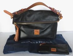 Top Seller for Dooney Bourke Smooth Black Leather Hobo Bag Handbag Purse Brown Trim Accessories, Womens Bags Handbags Brown Trim, Leather Hobo Bag, Top Seller, Leather Hobo, Handbag Purse, Dooney Bourke, Hobo Bag, Fashion Bags, Bags Handbags