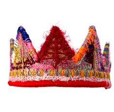 a colorful crown is shown on a white background