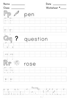 the worksheet for writing letters and numbers