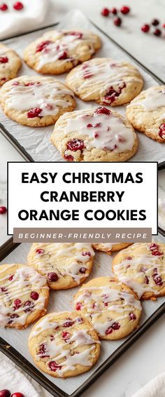 Image for Easy Christmas Cranberry Orange Cookies Cranberry Christmas Treats, Cranberry Orange Thumbprint Cookies, Cranberry Orange Shortbread Cookies Recipe, Christmas Cookies With Cranberries, Cranberry Orange Butter Cookies, Cranberry Orange Biscuits, Orange Cranberry White Chocolate Cookies, Recipes Using Cuties Oranges