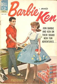 an old magazine with a man and woman holding hands