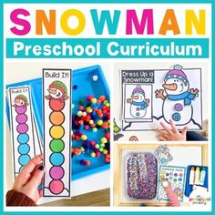 snowman preschool and homeschool printables for winter