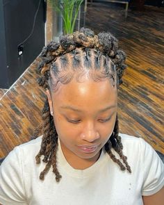 Half Up Half Down Locs, Loc Crown, Crown Women, Short Locs, Dreadlock Hairstyles For Men, Short Locs Hairstyles