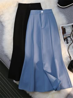 Work Wear Fashion, Ladies Skirts, Casual Party Dresses, Long Skirts For Women, Elegant Casual, 자수 디자인, Long Maxi Skirts, Mermaid Skirt, Black Midi Skirt