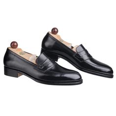 Penny Loafer - Black Calf Leather Moccasin Formal Dress Shoes on Storenvy Formal Closed Toe Slip-ons With Leather Sole, Semi-formal Round Toe Tassel Loafers With Rubber Sole, Formal Slip-on Tassel Loafers With Stitched Sole, Slip-on Tassel Loafers For Galas, Classic Slip-on Closed Toe Dress Shoes, Formal Tassel Slip-on Loafers With Stitched Sole, Gala Tassel Loafers With Stitched Sole And Round Toe, Formal Tassel Loafers With Stitched Sole, Tassel Loafers With Stitched Sole For Galas