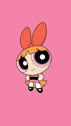 Powerpuff girls Blossom How To Draw Blossom Powerpuff, Blossom Drawing Powerpuff, Power Girl Cartoon, Blossom Wallpaper Powerpuff, Power Puff Blossom, Power Puff Girls Wallpaper, Power Puff Girls Blossom, Powerpuff Blossom, Blossom Powerpuff