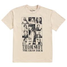 taylor swift the exas tour t - shirt in white with black print on front