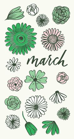 an image of march with flowers on it