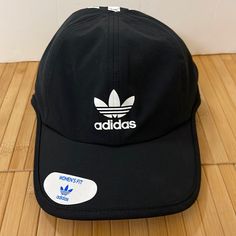 Nwt Adidas Women Black Hat Adidas Hats For Streetwear One Size, Adidas Visor Hat For Spring, Trendy Adidas Baseball Cap, Adidas Black Baseball Cap With Curved Brim, Adidas Casual Black Hat, Adidas Streetwear Hats, Black Adjustable Baseball Cap For Spring, Adjustable Black Baseball Cap For Spring, Sporty Black Spring Hat