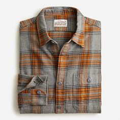 #Z6/ Flannel Means Two Things: Comfort And Warmth. And We've Struck The Perfect Balance With Our Premium Midweight Cotton, Cut Like A Classic Workshirt And Brushed On Both Sides To Be Supersoft. For Work, For Play And For Every Day, This Will Be Your New Favorite Shirt. All The Cotton We Use For These Shirts Is Fully Traceable To Farms That Are Certified To The Standards Of Regenagri, An Agricultural Program Devoted To Encouraging Biodiversity, Reducing Greenhouse-Gas Emissions And Securing The Preppy Men, Gingham Shirt, Plaid Dress Shirt, J Crew Men, Crew Shirt, Slim Fit Shirt, Oxford Shirt, Plaid Flannel, Favorite Shirts