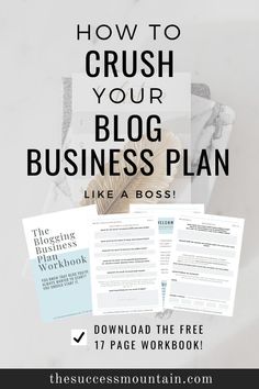 how to crush your blog business plan like a boss