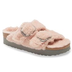 Used Once No Shoe Box Color Crystal Rose A Classic Slide Sandal Gets A Cozy Update With A Genuine-Shearling Lining For Cushioning And Natural Moisture-Wicking Comfort. Adjustable Straps With Buckle Closures Contoured Footbed Genuine-Shearling (New Zealand) Upper And Lining/Synthetic Sole Made In Portugal Birkenstock Sandals Women, Birkenstock Arizona Big Buckle, Birkenstock Pink, Birkenstock Madrid Big Buckle, Arizona Big Buckle, Birkenstock Papillio, Black Birkenstock, Dior Addict Lip Glow, Birkenstock Sandals Arizona