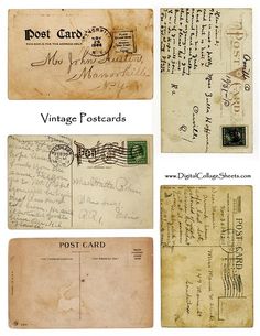 some old postcards with writing on them