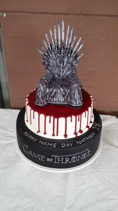 a game of throne cake on a table