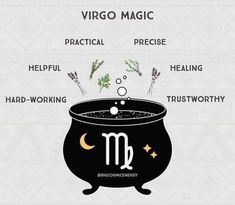 the virgo magic caulder with its ingredients labelled