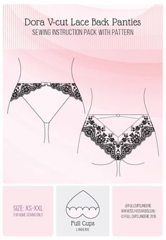 the bra with lace back panties sewing pattern