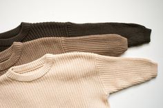 Knit Pullover Sweater- Cream– Alabaster Baby Brown Cotton Sweater For Spring, Brown Cotton Ribbed Sweater, Cozy Cotton Sweater With Ribbed Cuffs, Cozy Cotton Everyday Tops, Cozy Everyday Cotton Tops, Comfortable Brown Cotton Tops, Cozy Cotton Sweater With Relaxed Fit, Comfortable Cotton Everyday Sweater, Comfortable Everyday Cotton Sweater