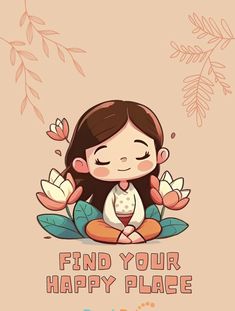 Birthday Drawing, Find Your Happy Place, Find Your Happy, Quirky Quotes, Illustration Quotes, Cute Images With Quotes, Girly Art Illustrations