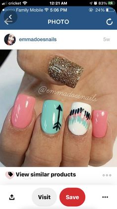 Cute Nail Art Ideas, Summer Nails 2023, Western Nails, 2023 Nail, Unghie Nail Art, Country Nails, Art Hacks, Modern Nails