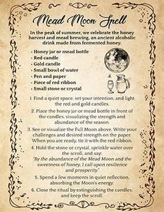 “Mead Moon”: Honey Spell to Manifest in the Full Moon – Spells8 Morning Spells, Daily Spells, White Witch Spells, Tea Magic, Potions Recipes, Moon Spells