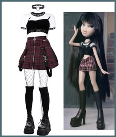 Diy Bratz Costume, Jade Bratz Outfits Inspiration, Kpop Halloween Costumes Ideas, Bratz Themed Outfit, Brats Inspired Outfits, Outfits Bratz Style, Bratz Inspo Outfit, Bratz Outfit Ideas, Bratz Fits