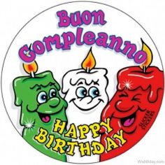 a happy birthday sticker with two cartoon characters