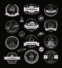 a bunch of badges and emblems on a black background - miscellaneous objects / objects