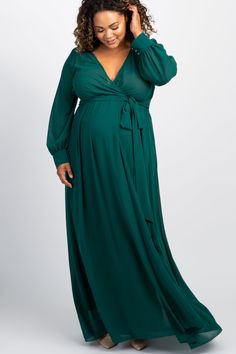 Green Chiffon Long Sleeve Pleated Plus Maternity Maxi Dress – PinkBlush Plus Maxi Dress, Plus Size Maternity Dresses, Plus Size Maternity, Maternity Maxi Dress, Trendy Maternity, Maternity Maxi, Photoshoot Dress, Pregnancy Maxi Dress, Pink Blush Maternity