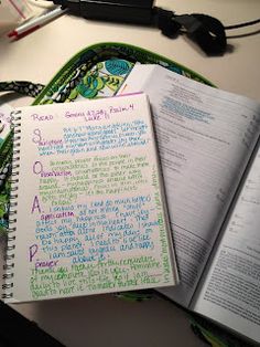 an open notebook sitting on top of a desk