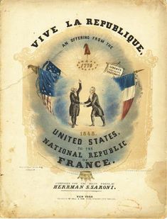 an old poster with the words vive la repubblioire on it