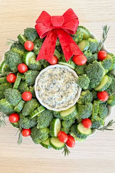 Christmas Vegetable Wreath Shaped Platter | Lynn Mumbing Mejia