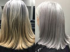 COLOR CORRECTION: Matching Natural Silver Hair - Color - Modern Salon Pelo Color Ceniza, Natural Silver Hair, Hair Color Silver, Color Correction Hair