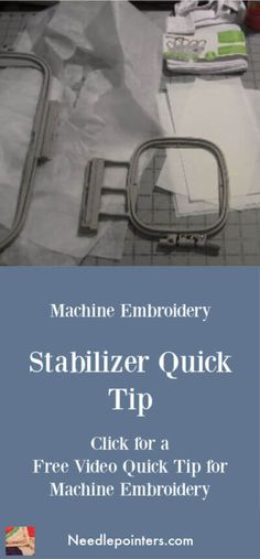 the machine embroiderer's guide to stabilizer quick tip