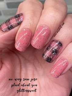 Valentines Nails Color Street, Jazzy Nails, Color Street Mixed Mani, Plaid Nail Art, Rusty Nails, Nail Magic, Sweet Nails