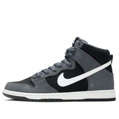 Nike SB Dunk High Pro 'Dark Grey' 854851-010 (SNKR/Skate/Casual/Classic/High Top) Nike Breathable High-top Sneakers For Streetwear, Gray Mid-top Skate Shoes For Streetwear, Nike Sporty High-top Sneakers For Skateboarding, Grey Nike High Dunks, Nike Gray Sneakers For Skateboarding, Breathable Black Mid-top Skate Shoes, Nike Dunk High Vast Grey, Black Breathable Mid-top Skate Shoes, Nike Black Mid-top Skate Shoes